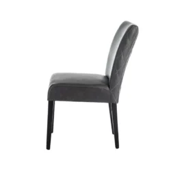 Fritz diamant Chaise avec dos matelassé en synthétique et pieds en bois