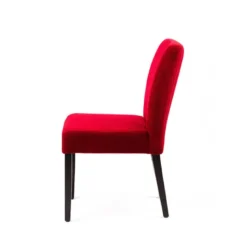 Fritz line Chaise contemporaine avec dos matelassé en tissu et pieds en bois