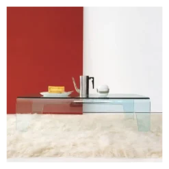 Frog Sovet® Table basse design rectangulaire en verre