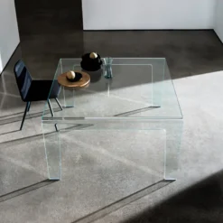 Frog Sovet® Table design rectangulaire ou carrée en verre