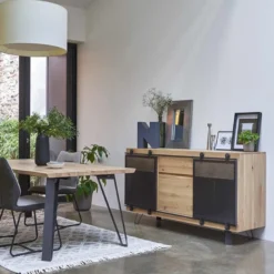 Fusion Table design style industriel pieds en épingle