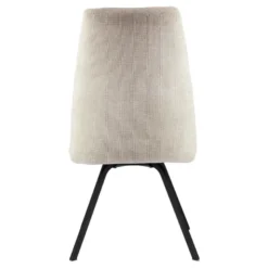 Gabin Chaise confortable en tissu avec dossier inclinable et pieds en métal