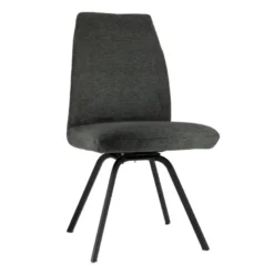 Gabin Chaise confortable en tissu avec dossier inclinable et pieds en métal