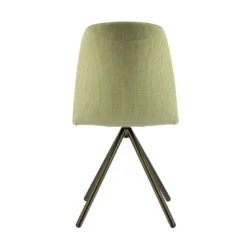 Genua Chaise moderne pivotante en tissu et pieds métal