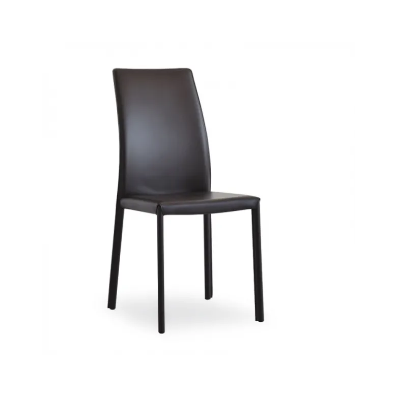 Giada Chaise de salle à manger en croûte de cuir