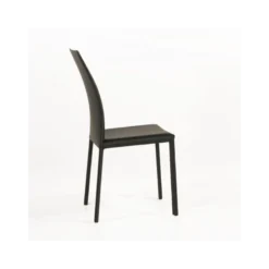 Giada Chaise de salle à manger en croûte de cuir