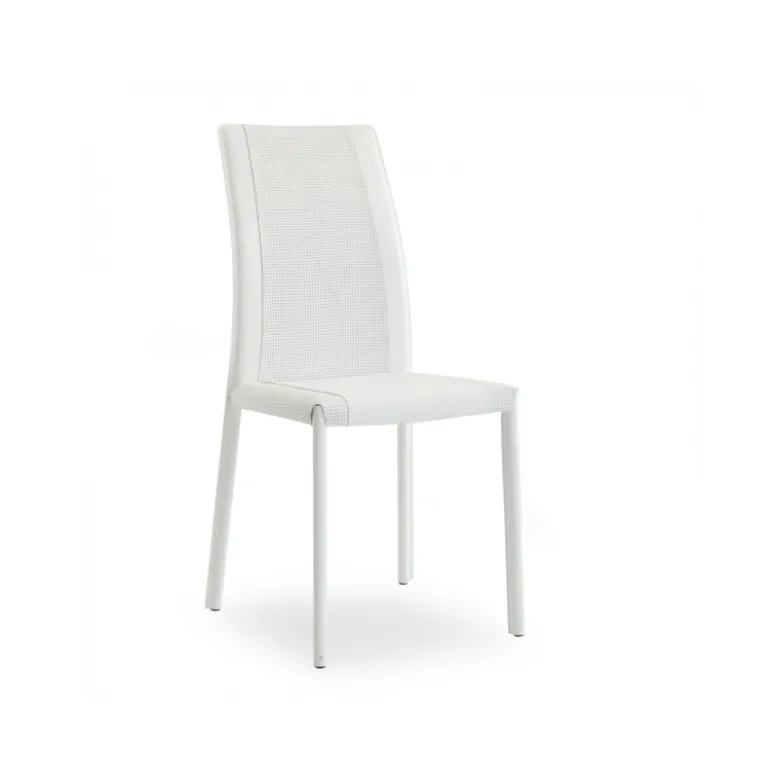Giada Chaise de salle à manger en croûte de cuir