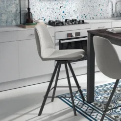 Girona Tabouret snack pivotant moderne en simili