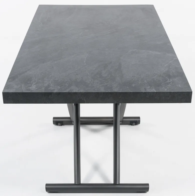 Géniale Table basse relevable petit espace en mélaminé