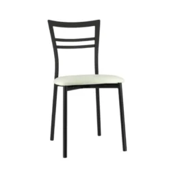 Go 1419 Chaise de cuisine rembourrée en synthétique et métal