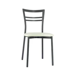 Go 1419 Chaise de cuisine rembourrée en synthétique et métal