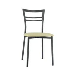 Go 1419 Chaise de cuisine rembourrée en synthétique et métal