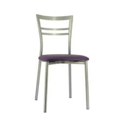 Go 1419 Chaise de cuisine rembourrée en synthétique et métal