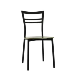 Go Connubia® Chaise contemporaine en métal et assise multiplis bois