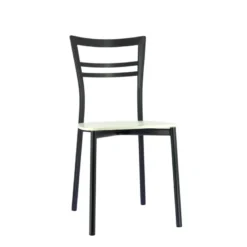 Go Connubia® Chaise contemporaine en métal et assise multiplis bois