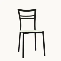 Go Connubia® Chaise contemporaine en métal et assise multiplis bois