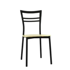 Go Connubia® Chaise contemporaine en métal et assise multiplis bois