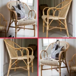 Grand père MarcelFauteuil en rotin vintage