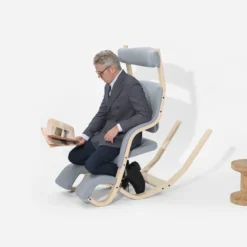 Gravity Varier® Fauteuil de relaxation en tissu et bois