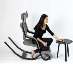 Gravity Varier® Fauteuil de relaxation en tissu et bois