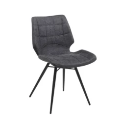 IbérisChaise design vintage rembourrée en tissu