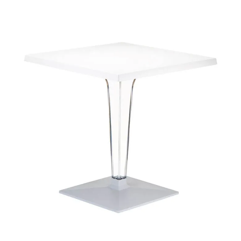 Ice Table carrée en polycarbonate et stratifié