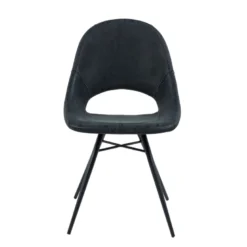 IsabelleChaise design avec coque ajourée en simili noir