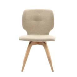 Jeanne Mobitec® Chaise tendance en tissu avec pieds bois