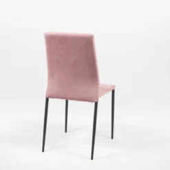 Kendra Ingenia by Bontempi® Chaise moderne en tissu aspect nubuck et métal