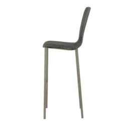 Koko Mobliberica® Tabouret de bar dossier haut en tissu