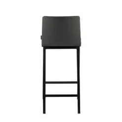 Koko Mobliberica® Tabouret snack en simili dossier bas avec pieds en métal