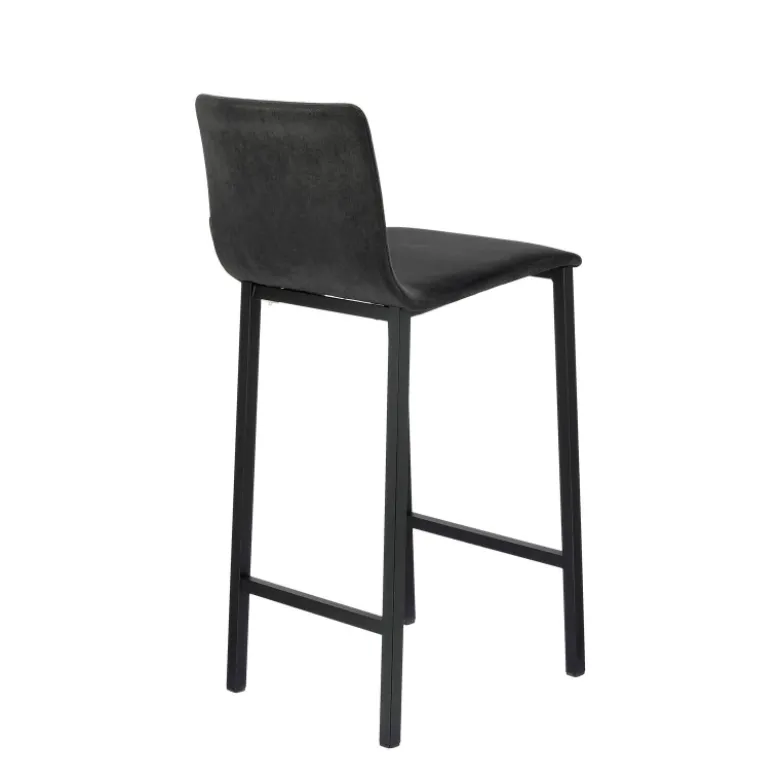 Koko Mobliberica® Tabouret snack en tissu dossier bas avec pieds en métal