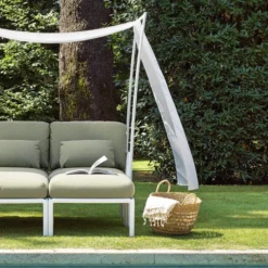 Komodo ombra 3 Canapé de jardin 3 places avec voile d'ombrage fabriqué en Italie