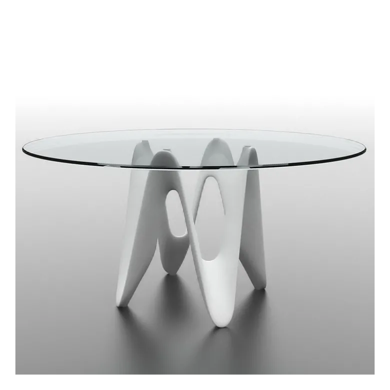 Lambda Sovet® Table ronde design en verre