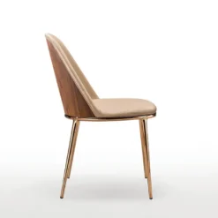 Léa Midj® Chaise design italienne avec dos du dossier en bois