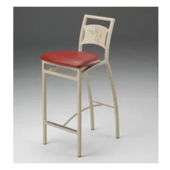 Liane Carrier® Tabouret snack en synthétique et métal dossier motif style industriel