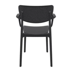 Loft Chaise de jardin micro perforée avec accoudoirs