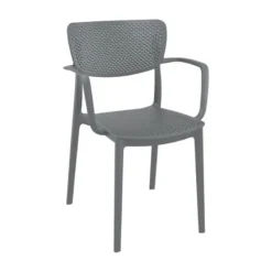Loft Chaise moderne avec accoudoirs en polypropylène micro perforé