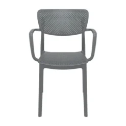 Loft Chaise moderne avec accoudoirs en polypropylène micro perforé