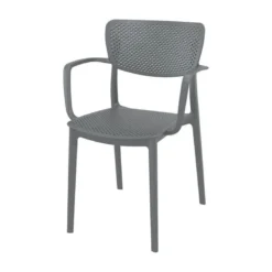 Loft Chaise moderne avec accoudoirs en polypropylène micro perforé