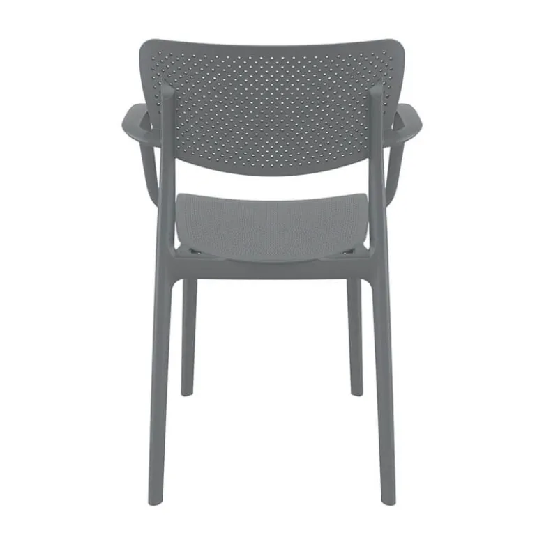 Loft Chaise moderne avec accoudoirs en polypropylène micro perforé