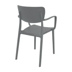 Loft Chaise moderne avec accoudoirs en polypropylène micro perforé