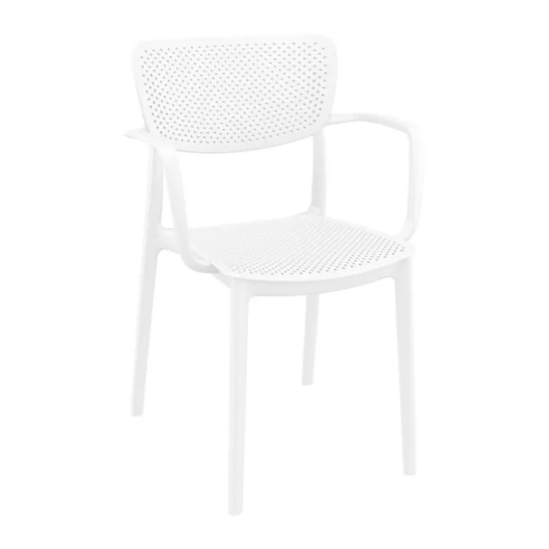 Loft Chaise moderne avec accoudoirs en polypropylène micro perforé