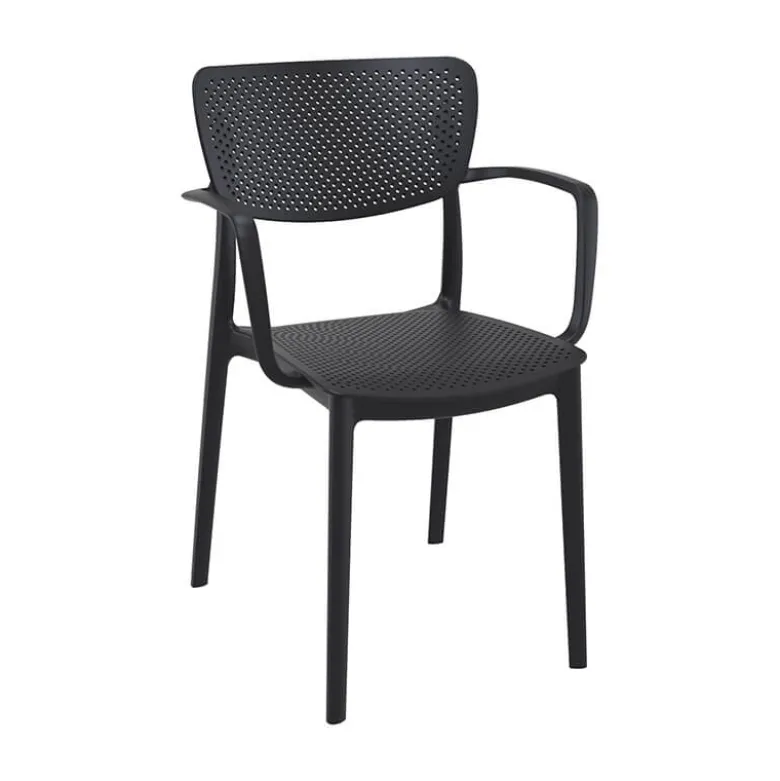 Loft Chaise moderne avec accoudoirs en polypropylène micro perforé