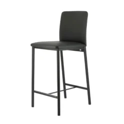 Loft Tabouret snack contemporain en simili et métal