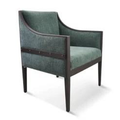 Loic Fauteuil de style en tissu fabriqué en France