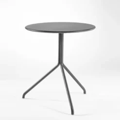 LOL Table de jardin ronde en métal et plateau composite fabriquée en Italie