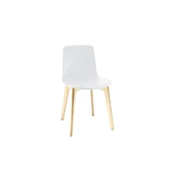 Lottus Enea® Chaise design en polypropylène et pieds bois