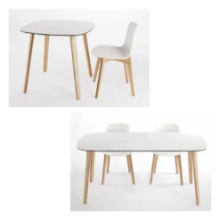 Lottus Enea® Chaise design en polypropylène et pieds bois