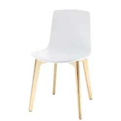 Lottus Enea® Chaise design en polypropylène et pieds bois